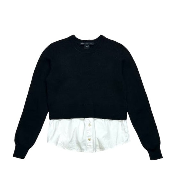 Marc by Marc Jacobs Wool Sweater half shirt Black / White size S